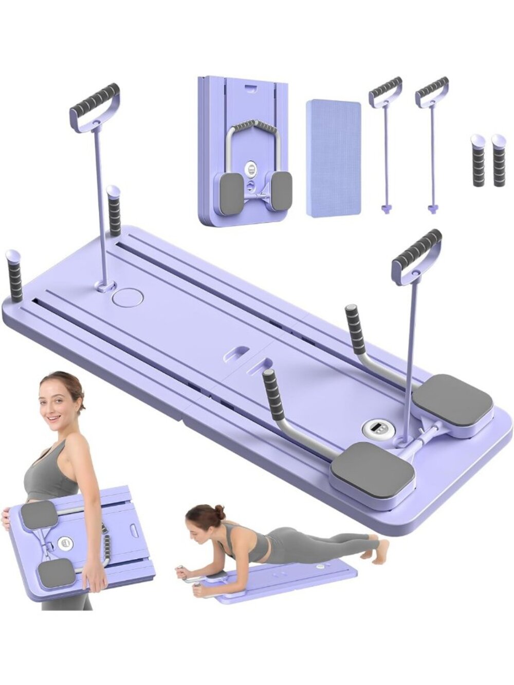 Multi-Purpose Foldable Pilates Reformer Board - 5 in 1 Home Workout Equipment